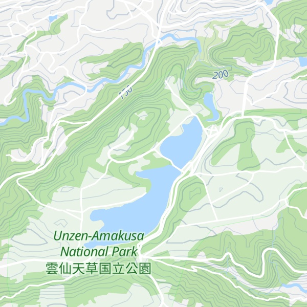 Map of Unzen Suwa No Ike Bijitāsentā