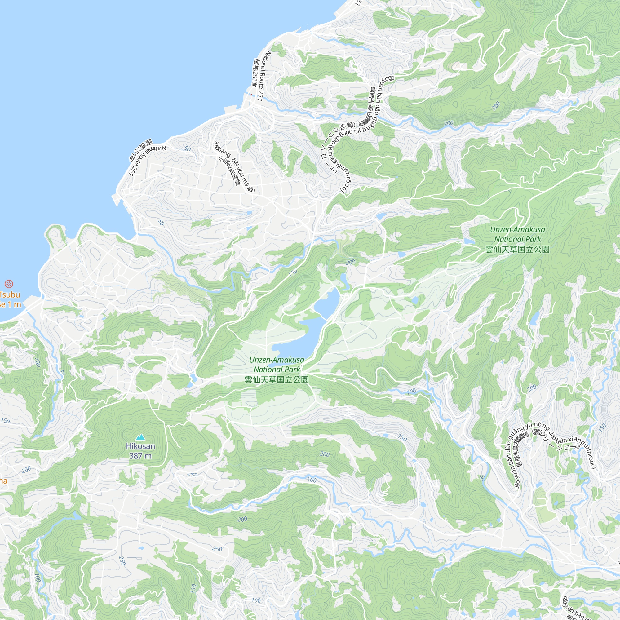 Unzen Suwa No Ike Bijitāsentā map