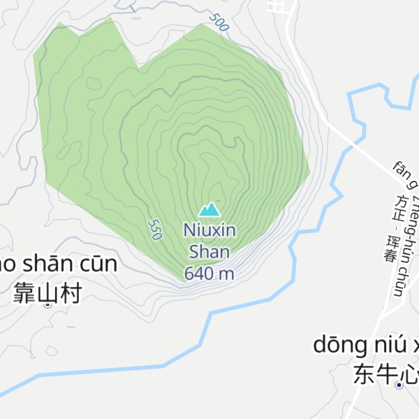 Map of Niuxin Shan