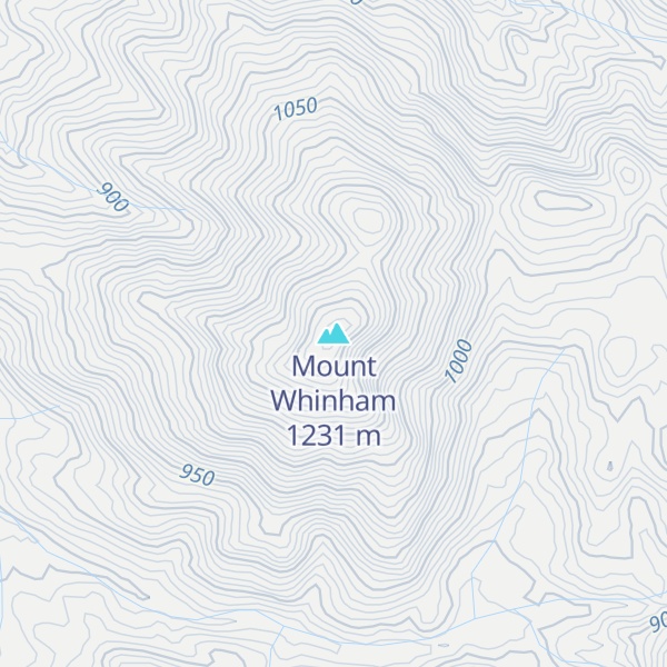 Map of Mount Whinham