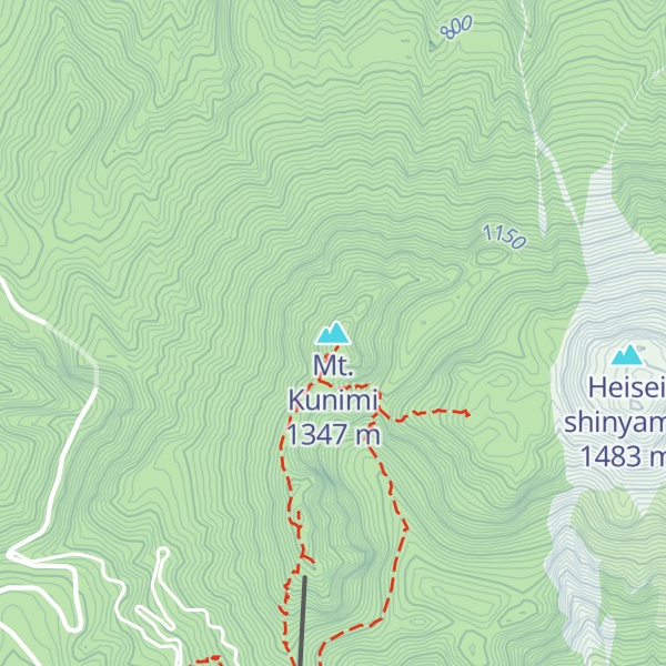 Map of Mt. Kunimi
