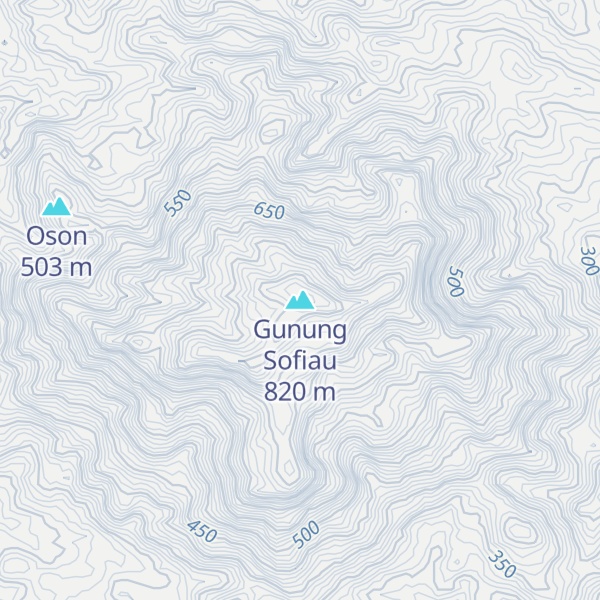 Map of Gunung Sofiau