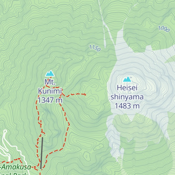 Map of Mt. Unzen