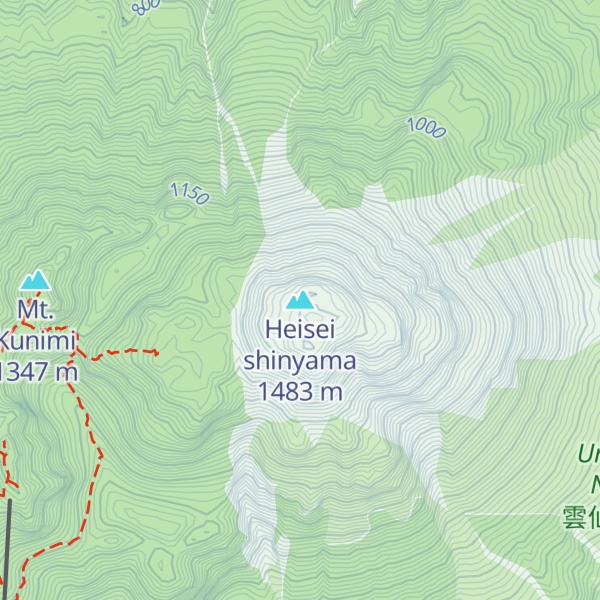Map of Heisei shinyama