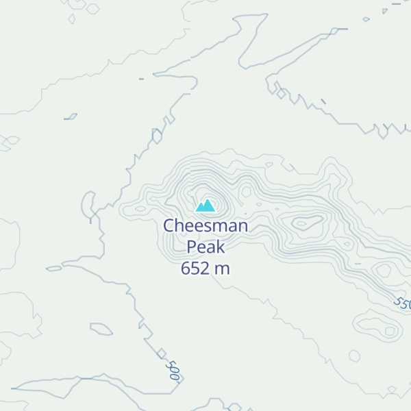 Map of Cheesman Peak