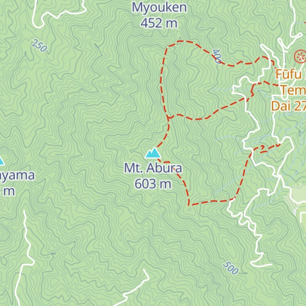 Map of Mt. Abura