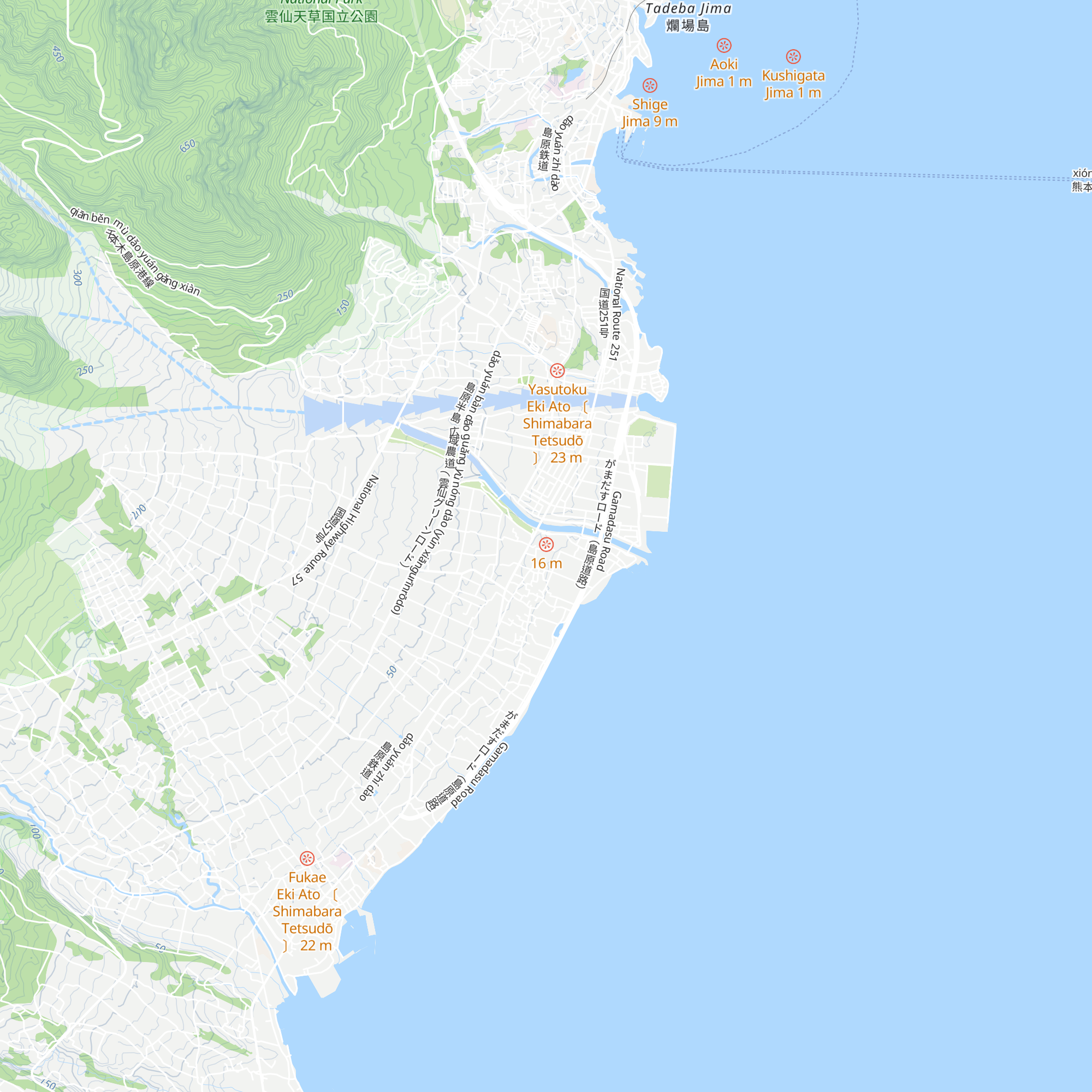 Minami Shimabara Shi Sōgō Kankō Annai Sho map