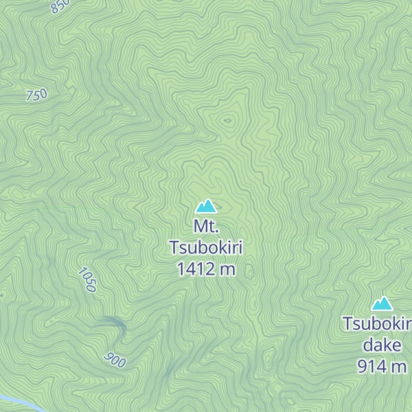 Map of Mt. Tsubokiri