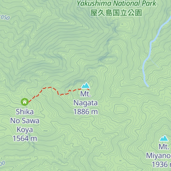 Map of Mt. Nagata