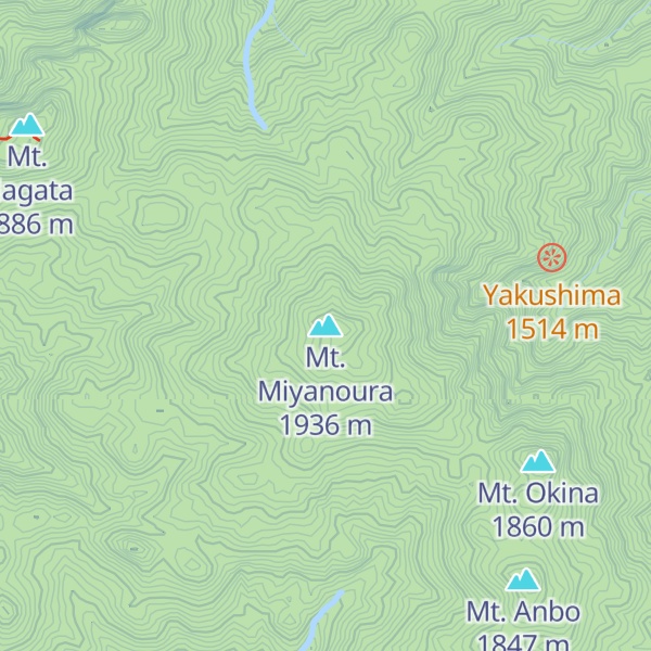 Map of Mt. Miyanoura