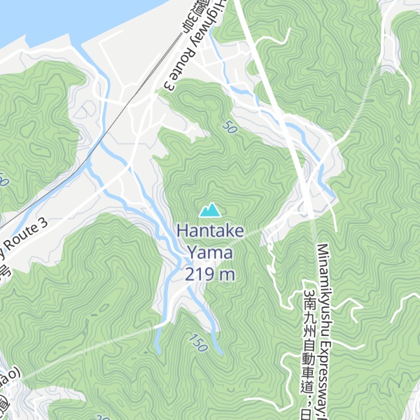 Map of Hantake Yama