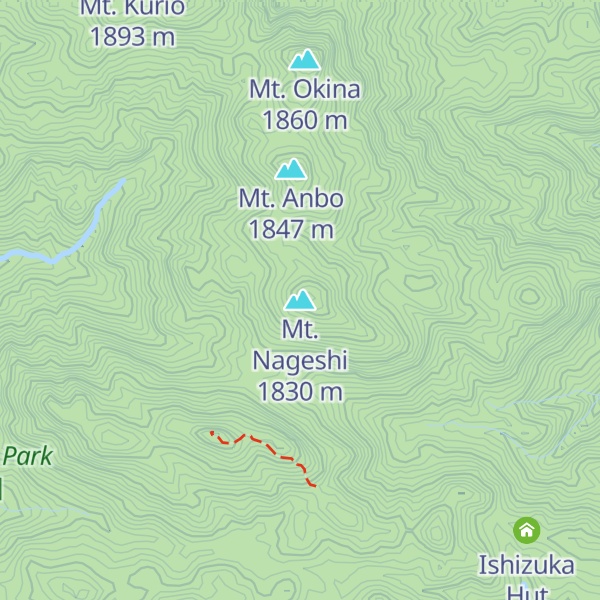 Map of Mt. Nageshi
