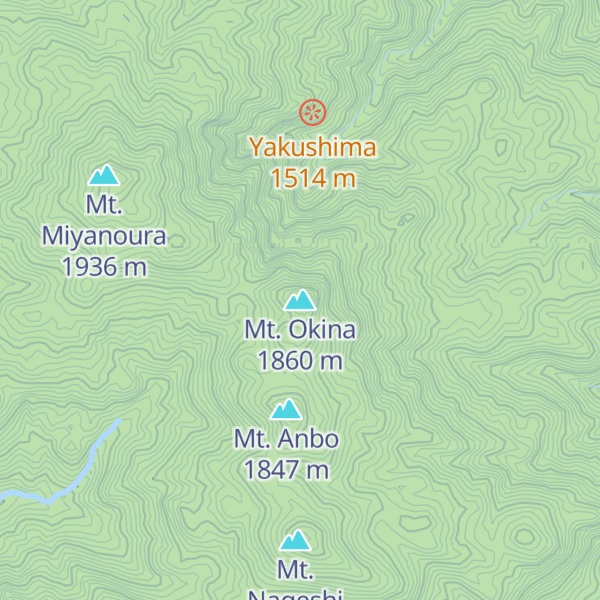 Map of Mt. Okina
