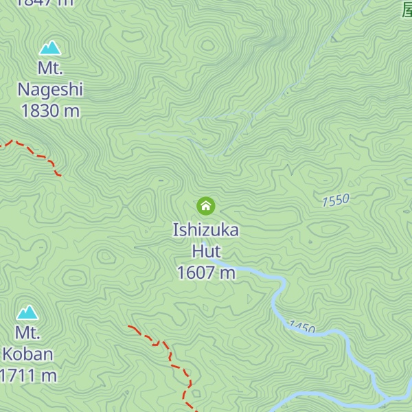 Map of Ishizuka Hut