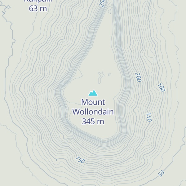 Map of Mount Wollondain