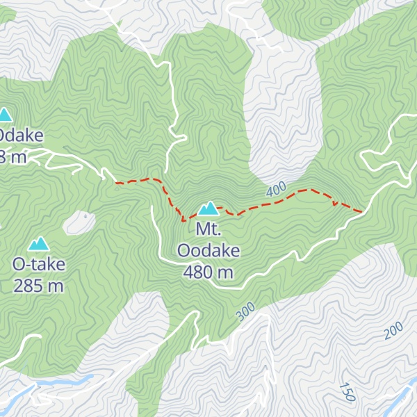 Map of Mt. Oodake