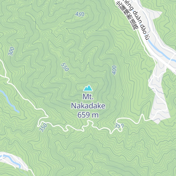 Map of Mt. Nakadake