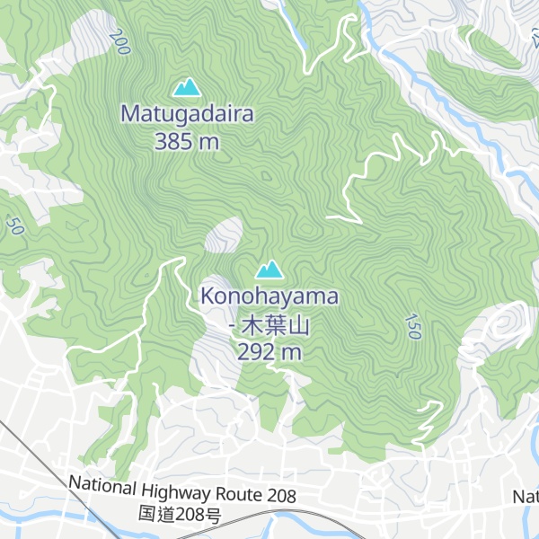 Map of Konohayama - 木葉山