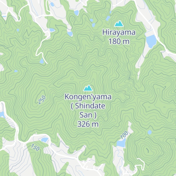 Map of Kongen'yama ( Shindate San )
