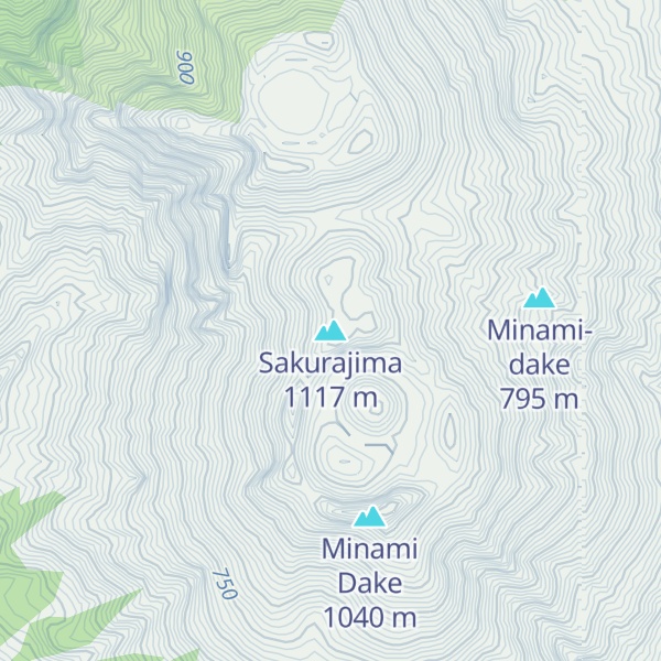 Map of Sakurajima