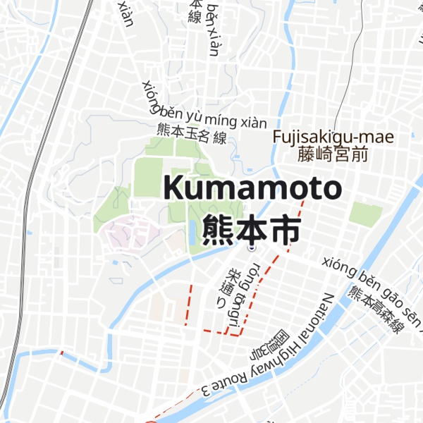 Map of Kumamoto Castle