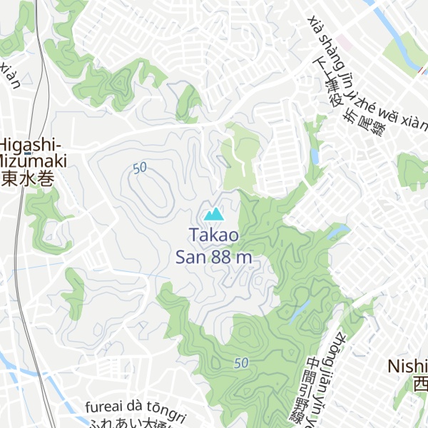 Map of Takao San