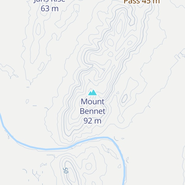 Map of Mount Bennet