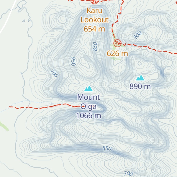 Map of Mount Olga
