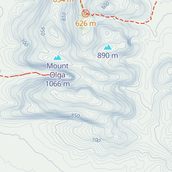 Map of Kata Tjuta / Mount Olga
