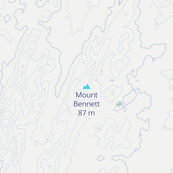 Map of Mount Bennett