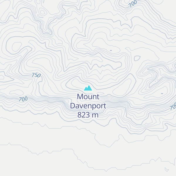 Map of Mount Davenport