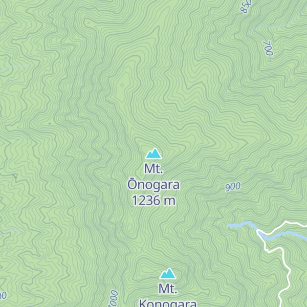 Map of Mt. Ōnogara