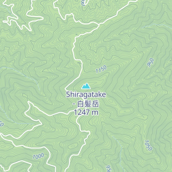 Map of Shiragatake - 白髪岳