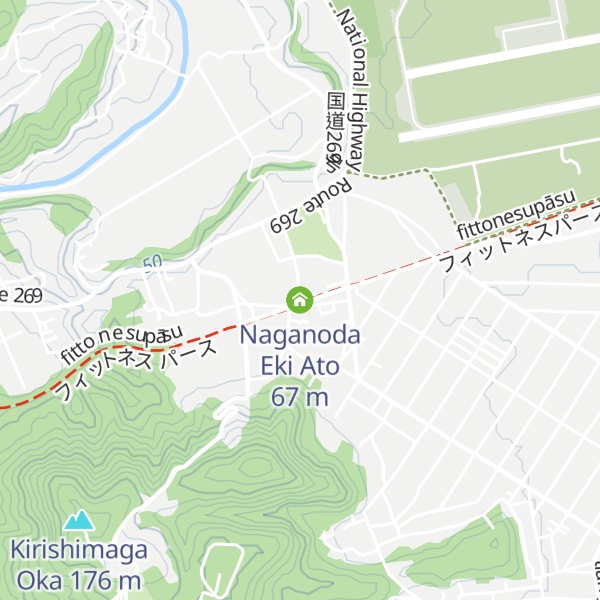 Map of Naganoda Eki Ato