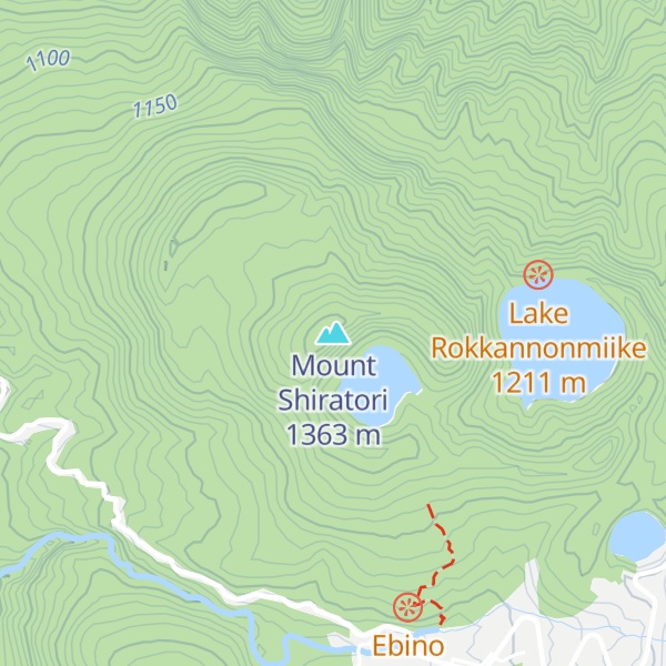 Map of Mount Shiratori