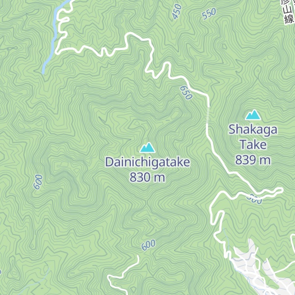 Map of Dainichigatake