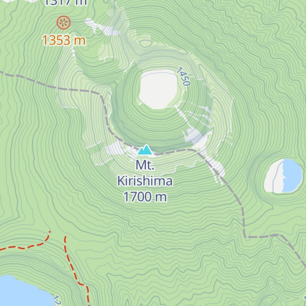 Map of Mt. Karakuni