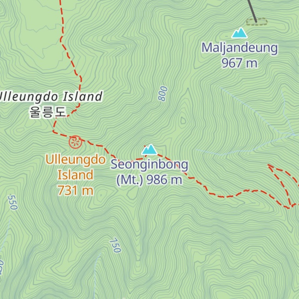 Map of Seonginbong (Mt.)