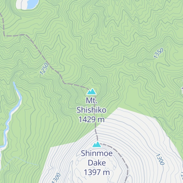 Map of Mt. Shishiko