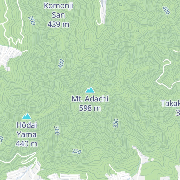 Map of Mt. Adachi
