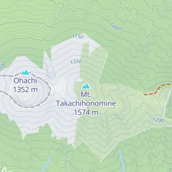 Map of Mt. Takachihonomine