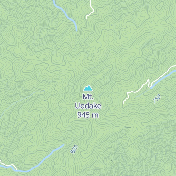 Map of Mt. Uodake