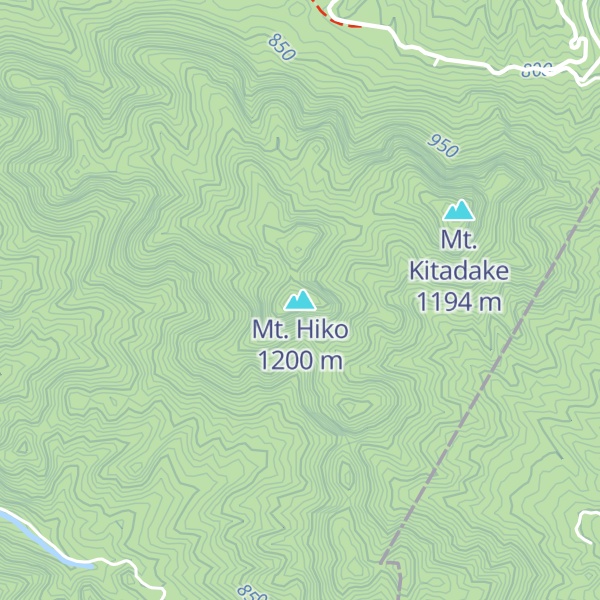 Map of Mt. Hiko