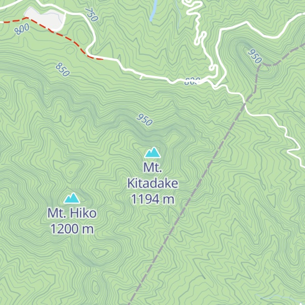 Map of Mt. Kitadake