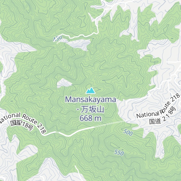 Map of Mansakayama - 万坂山