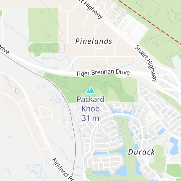 Map of Packard Knob