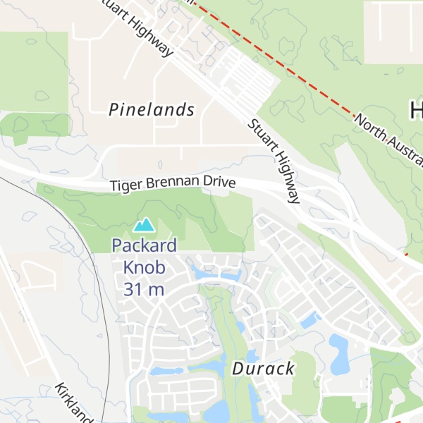 Map of Packards Knob
