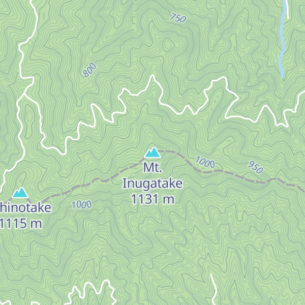 Map of Mt. Inugatake