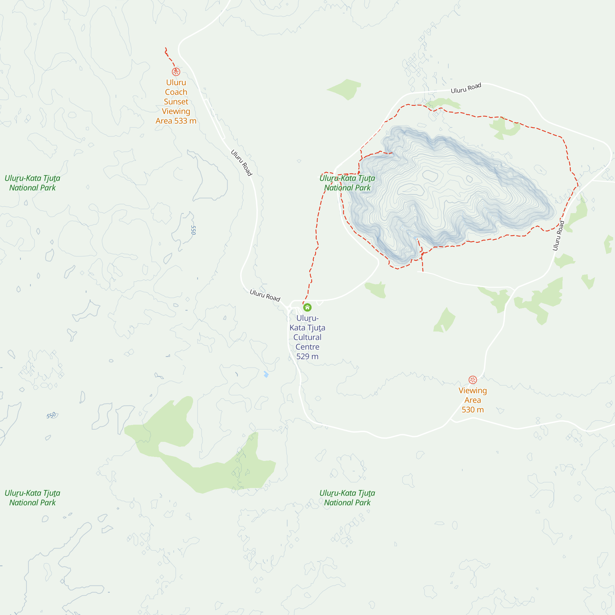 Uluṟu-Kata Tjuṯa Cultural Centre map