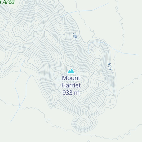 Map of Mount Harriet